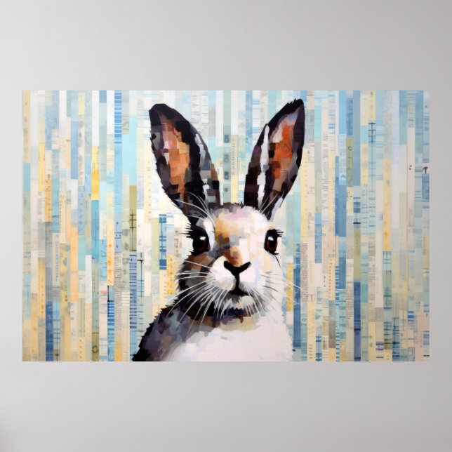 Rabbit Bunny Animal Art Decor Paint  (Front)