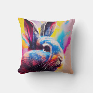 Rabbit Bunny Animal Discovery Adventure Nature Throw Pillow