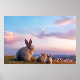 Rabbit Bunny Animal Nature Majestic Wild Poster