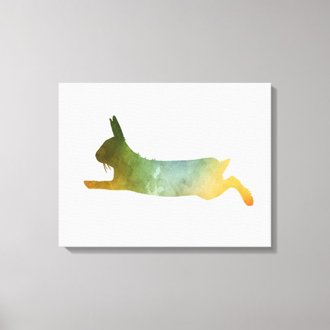 Rabbit Bunny Art Silhouette Canvas Print (Front)