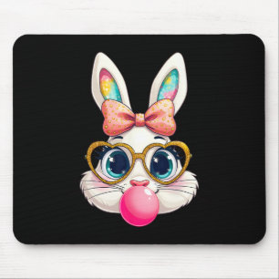 Rabbit Bunny Blowing Bubble Gum Easter Day Cute 1 Mouse Pad