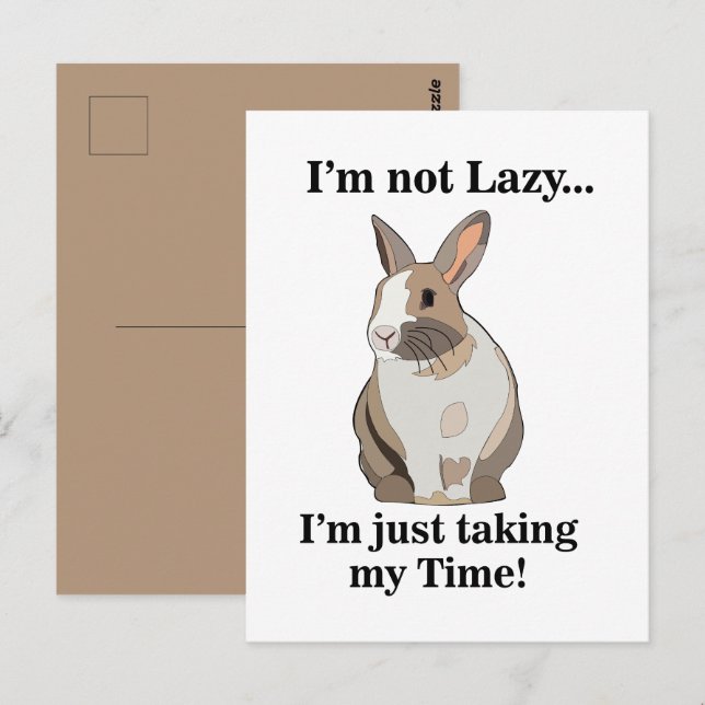 Rabbit Bunny Cute Funny Postcard (Front/Back)