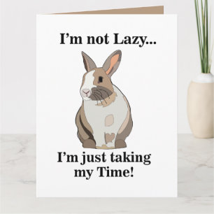 Rabbit Bunny Funny Birthday Card