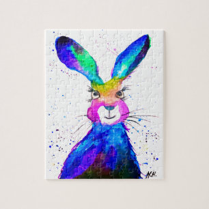 Rabbit Bunny Hare Easter Animal Wildlife Cute Jigsaw Puzzle