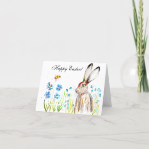 Rabbit Bunny Hare Easter Humour Cute Egg Thank You Card