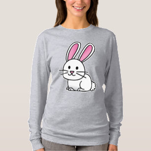 Rabbit bunny lucky white fluffy tail long ears T-Shirt
