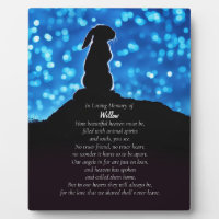 Rabbit Bunny Memorial Plaque Custom Name