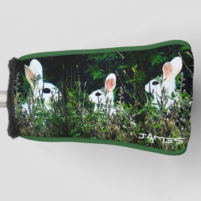 Rabbit Bunny Putter Golf Head Cover (Front)