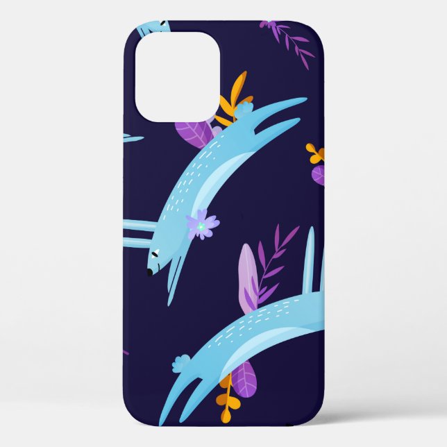 Rabbit bunny seamless pattern in cartoon style. Fu Case-Mate iPhone Case (Back)