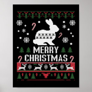 Rabbit Bunny Ugly For Christmas  Poster