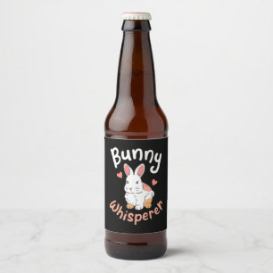 Rabbit Bunny Whisperer Beer Bottle Label