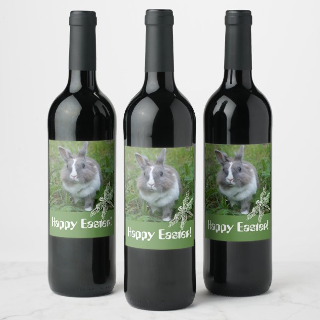 Rabbit bunny wine label (Bottles)
