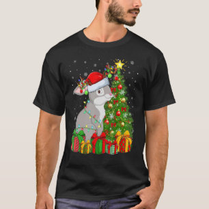 Rabbit Bunny   Xmas Holiday Santa Bunny Christmas  T-Shirt