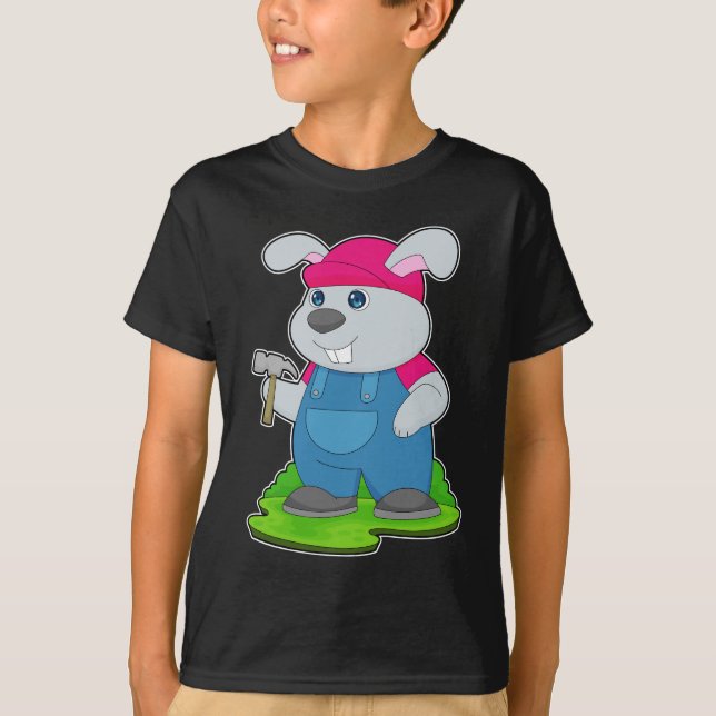 Rabbit Carpenter Hammer T-Shirt (Front)