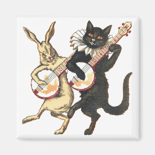 Rabbit & Cat Magnet