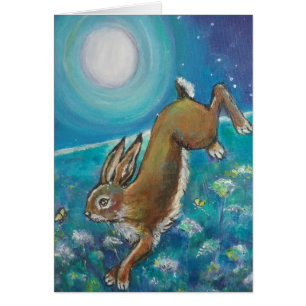 Rabbit chasing fireflies