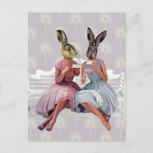 Rabbit Chat Postcard
