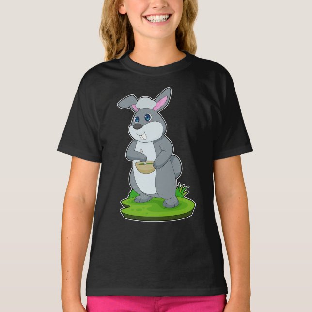 Rabbit Chef Bowl T-Shirt (Front)
