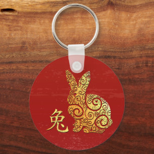 Rabbit Chinese Zodiac Horoscope Constellation Sign Keychain