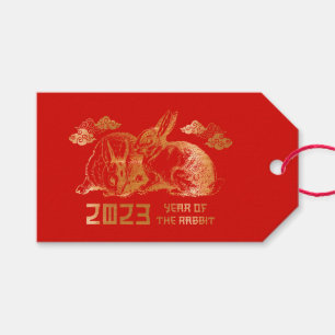 Rabbit Chinese Zodiac Lunar New Year Gift Tags