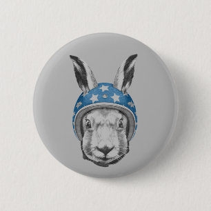 Rabbit Daredevil 2 Inch Round Button