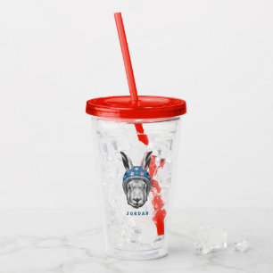 Rabbit Daredevil   Add Your Name Acrylic Tumbler