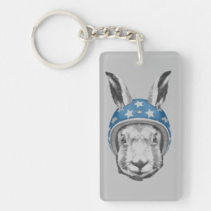 Rabbit Daredevil Keychain