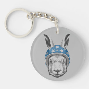 Rabbit Daredevil Keychain