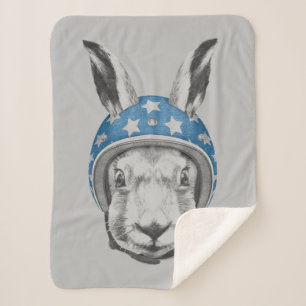 Rabbit Daredevil Sherpa Blanket