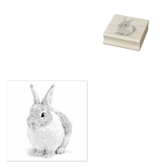 Rabbit Day Rubber Stamp (Stamped)