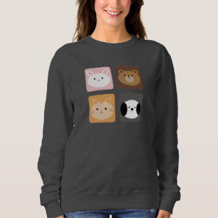 Rabbit, Dog, Cat and Bear Sweatshirt
