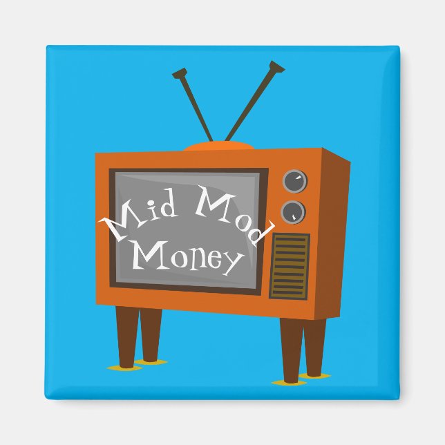 Rabbit Ears Retro Console TV Magnet (Front)