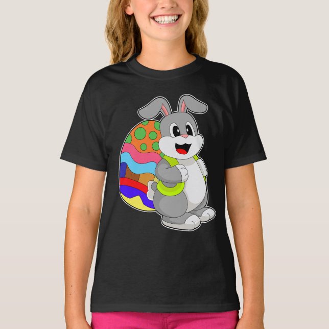 Rabbit Easter Easter egg Backpack T-Shirt (Front)