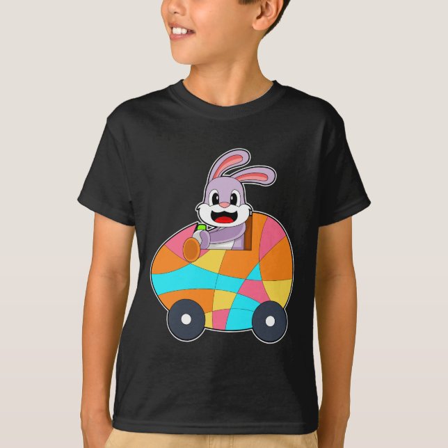 Rabbit Easter Easter egg Car T-Shirt (Front)