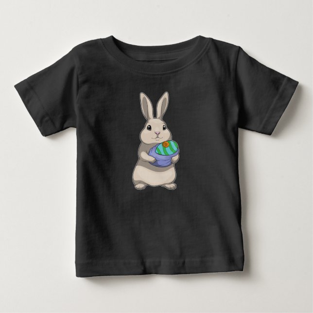 Rabbit Easter Easter egg Pacifier Baby T-Shirt (Front)