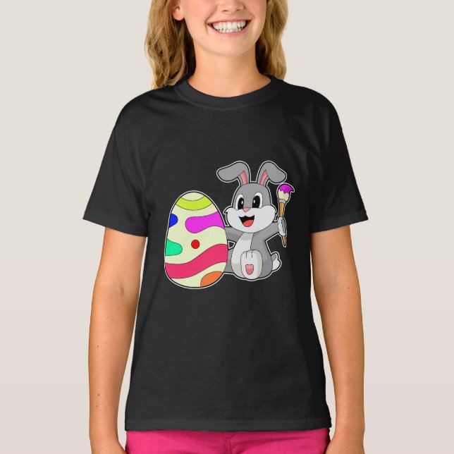 Rabbit Easter Easter egg Painting T-Shirt (Front)