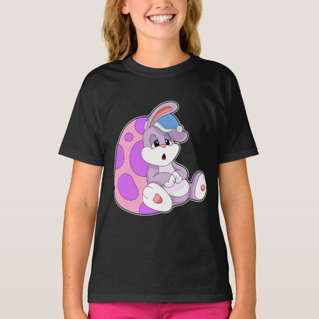 Rabbit Easter Easter egg Sleeping T-Shirt (Front)