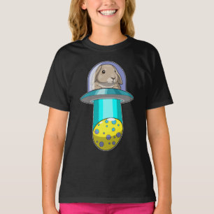 Rabbit Easter Easter egg Spaceship T-Shirt