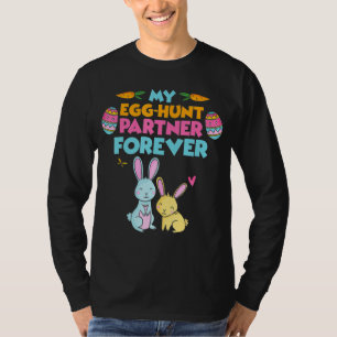 Rabbit Easter Egg Happy Easter Day Egg Hunt Partne T-Shirt