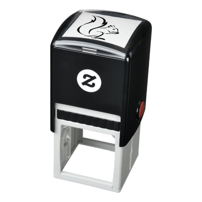 Rabbit eating carrot self-inking stamp (Product)
