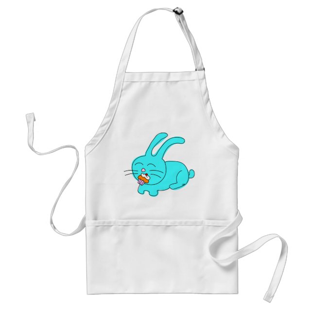 Rabbit Eating Cupcake Apron (Front)
