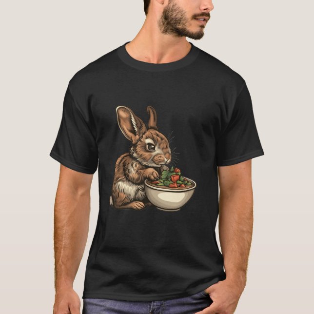 Rabbit Eating Feijoada Long Sleeve T Shirt (Front)