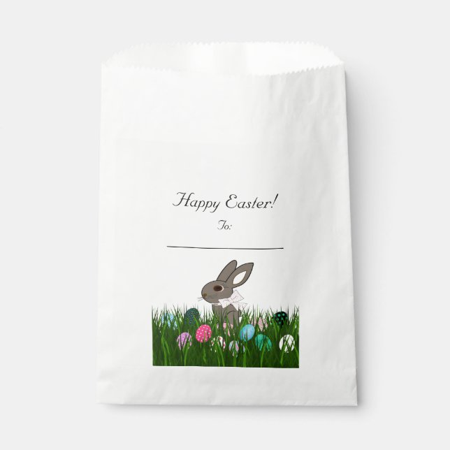 Rabbit Eggs Gift Candy Cookie Favour Bag for Easte (Front)
