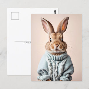 Rabbit en pull, Carte postale de poste