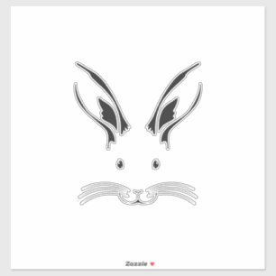Rabbit Face Silhouette