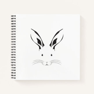 Rabbit Face Silhouette Notebook