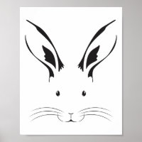 Rabbit Face Silhouette
