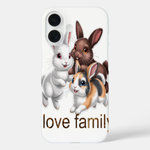 Rabbit family iPhone 16 case