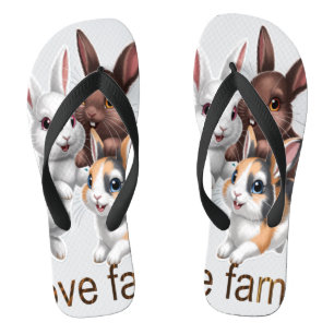 Rabbit family  flip flops
