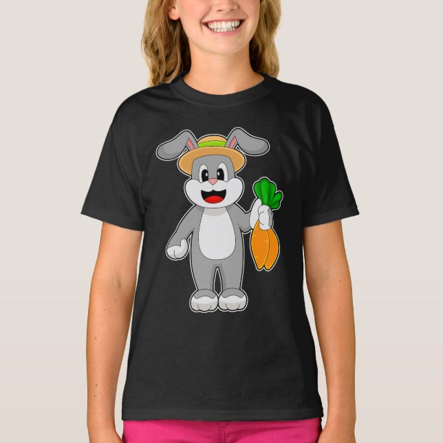 Rabbit Farmer Carrot Vegetables T-Shirt (Front)